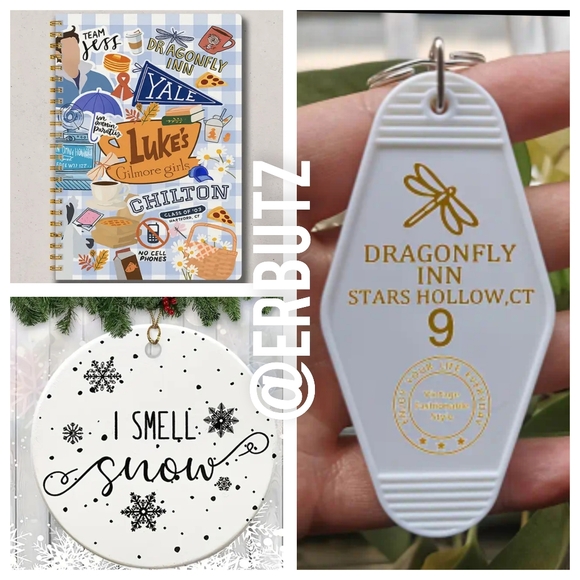 Gilmore Girls Other - Gilmore Girls Theme Stationary Gift Bundle (Notebook, Tree Ornament, Keychain)🎁